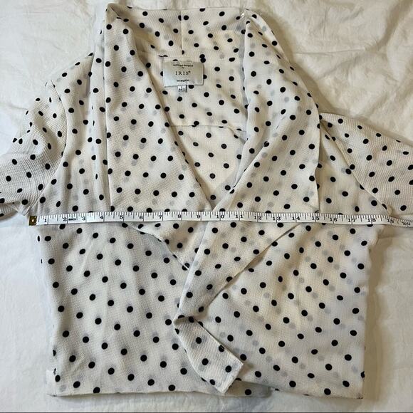 Iris Draped Front Polka Dot Shacket size L - Picture 6 of 10